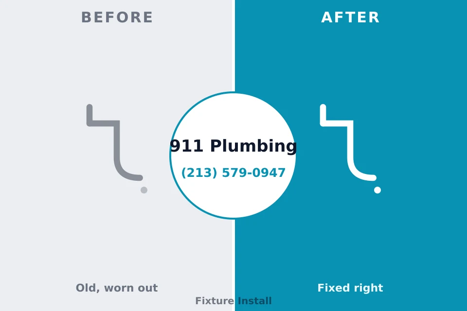 Before and after: plumbing repair Garden City, NY